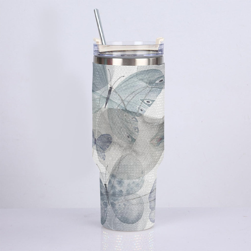 40oz Diamond Cup With Stainless Steel Straw