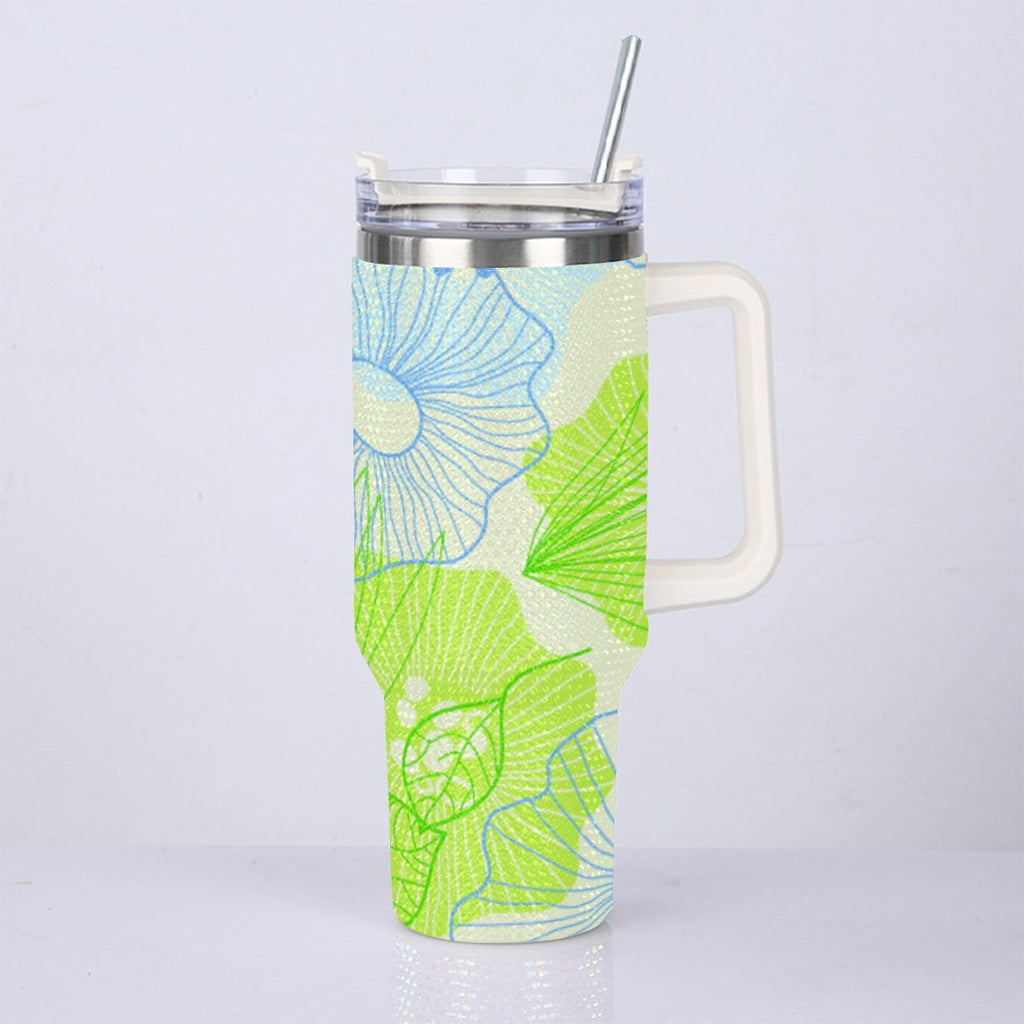 40oz Diamond Cup With Stainless Steel Straw