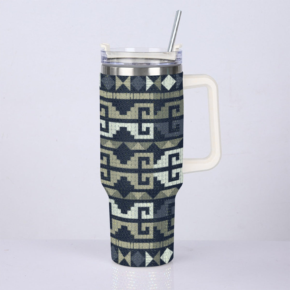 40oz Diamond Cup With Stainless Steel Straw