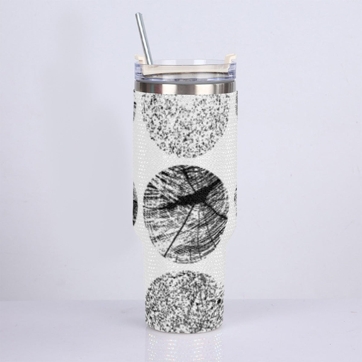 40oz Diamond Cup With Stainless Steel Straw