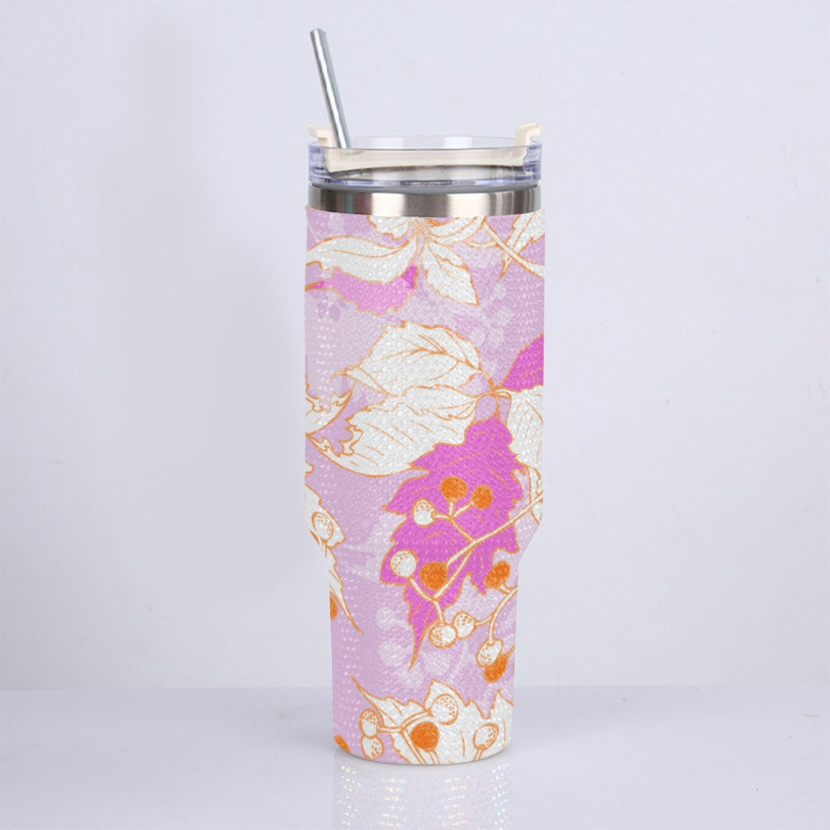 40oz Diamond Cup With Stainless Steel Straw