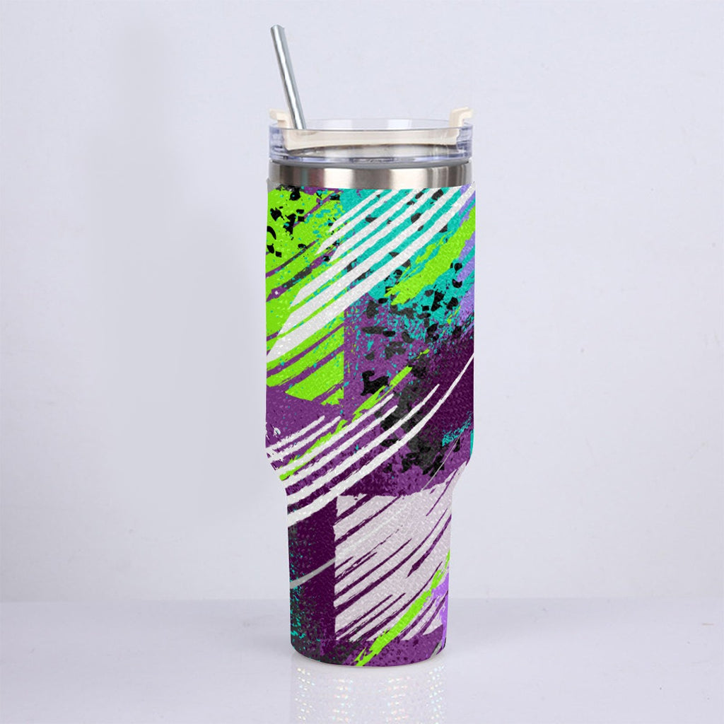 40oz Diamond Cup With Stainless Steel Straw