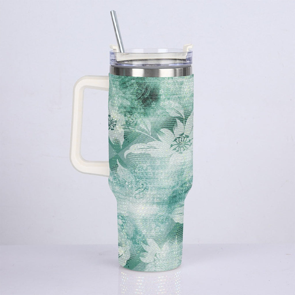 40oz Diamond Cup With Stainless Steel Straw