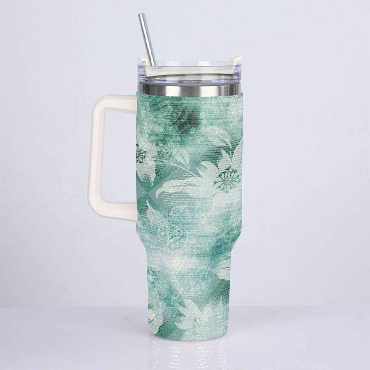 40oz Diamond Cup With Stainless Steel Straw