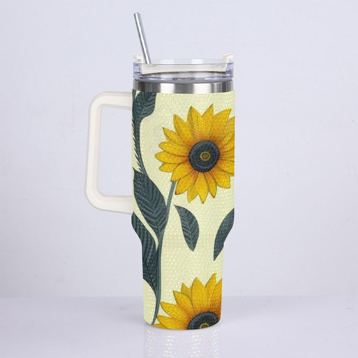 40oz Diamond Cup With Stainless Steel Straw