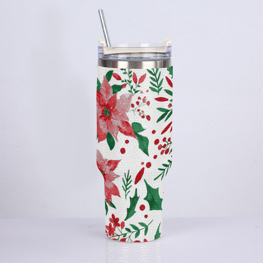 40oz Diamond Cup With Stainless Steel Straw