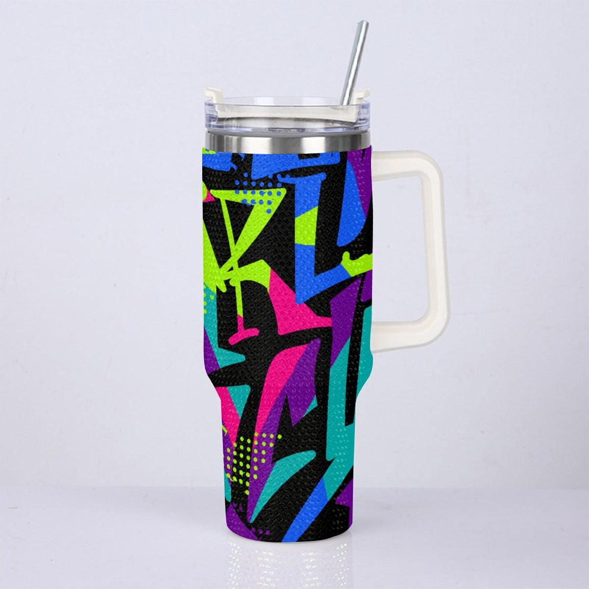 40oz Diamond Cup With Stainless Steel Straw
