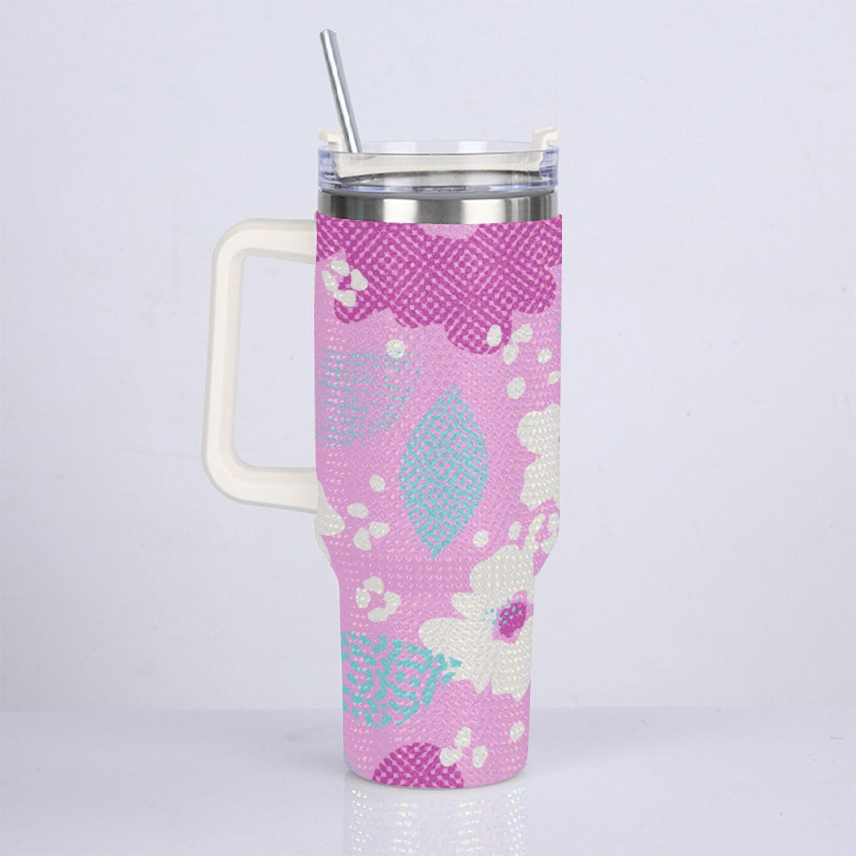 40oz Diamond Cup With Stainless Steel Straw