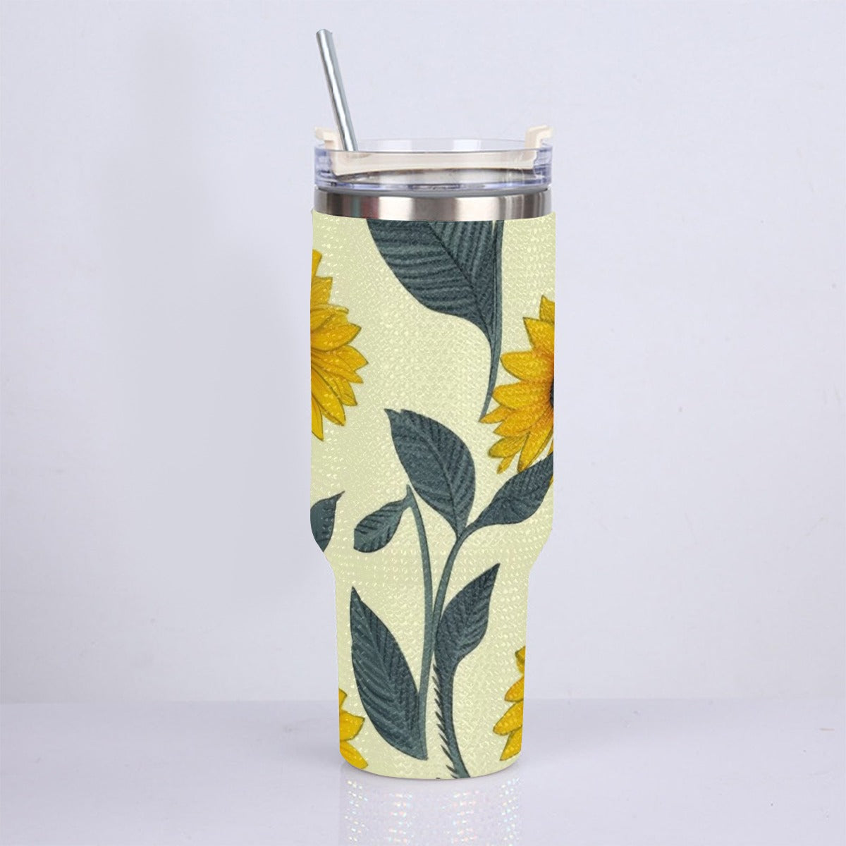 40oz Diamond Cup With Stainless Steel Straw