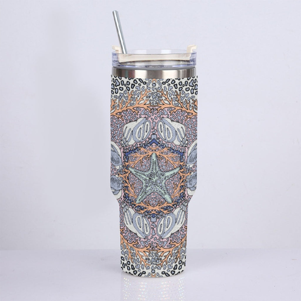 40oz Diamond Cup With Stainless Steel Straw