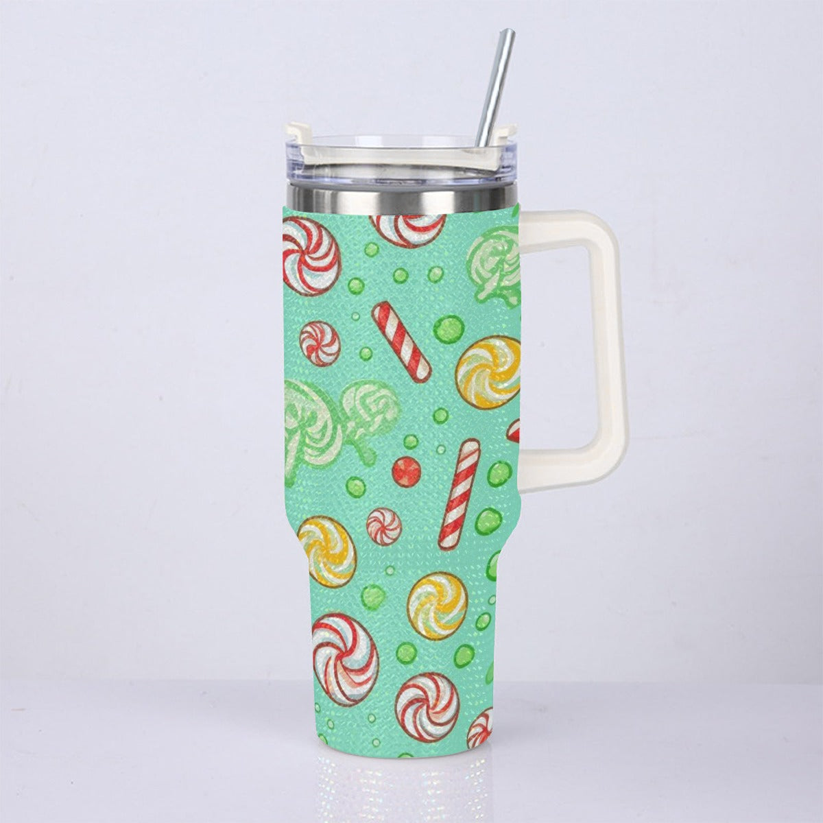 40oz Diamond Cup With Stainless Steel Straw