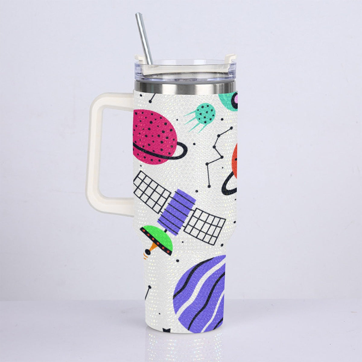 40oz Diamond Cup With Stainless Steel Straw