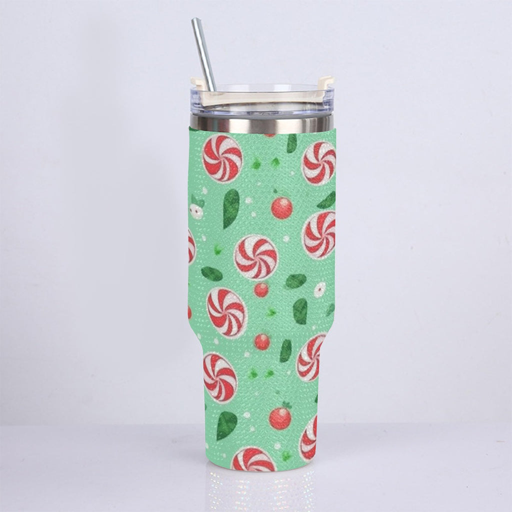 40oz Diamond Cup With Stainless Steel Straw