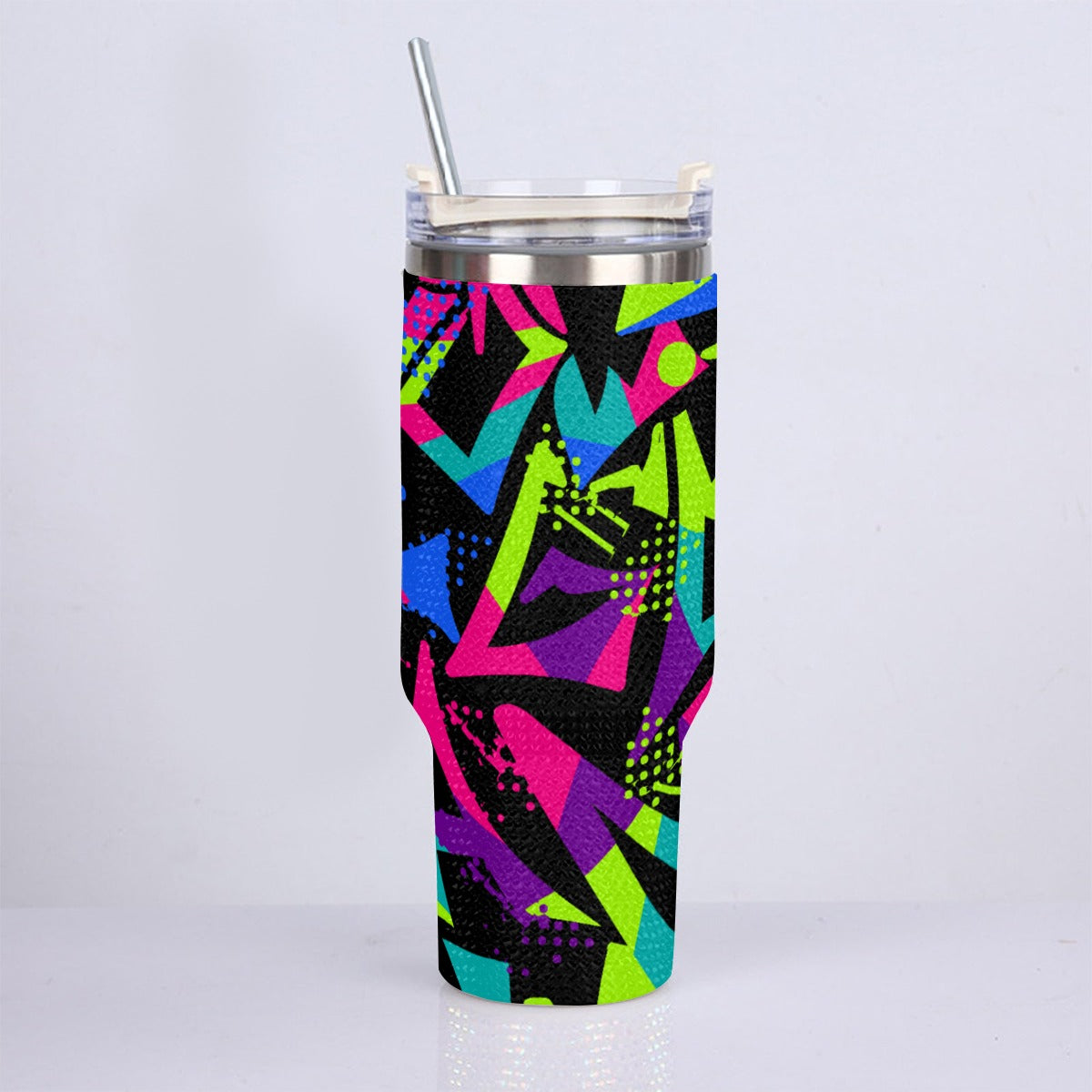 40oz Diamond Cup With Stainless Steel Straw