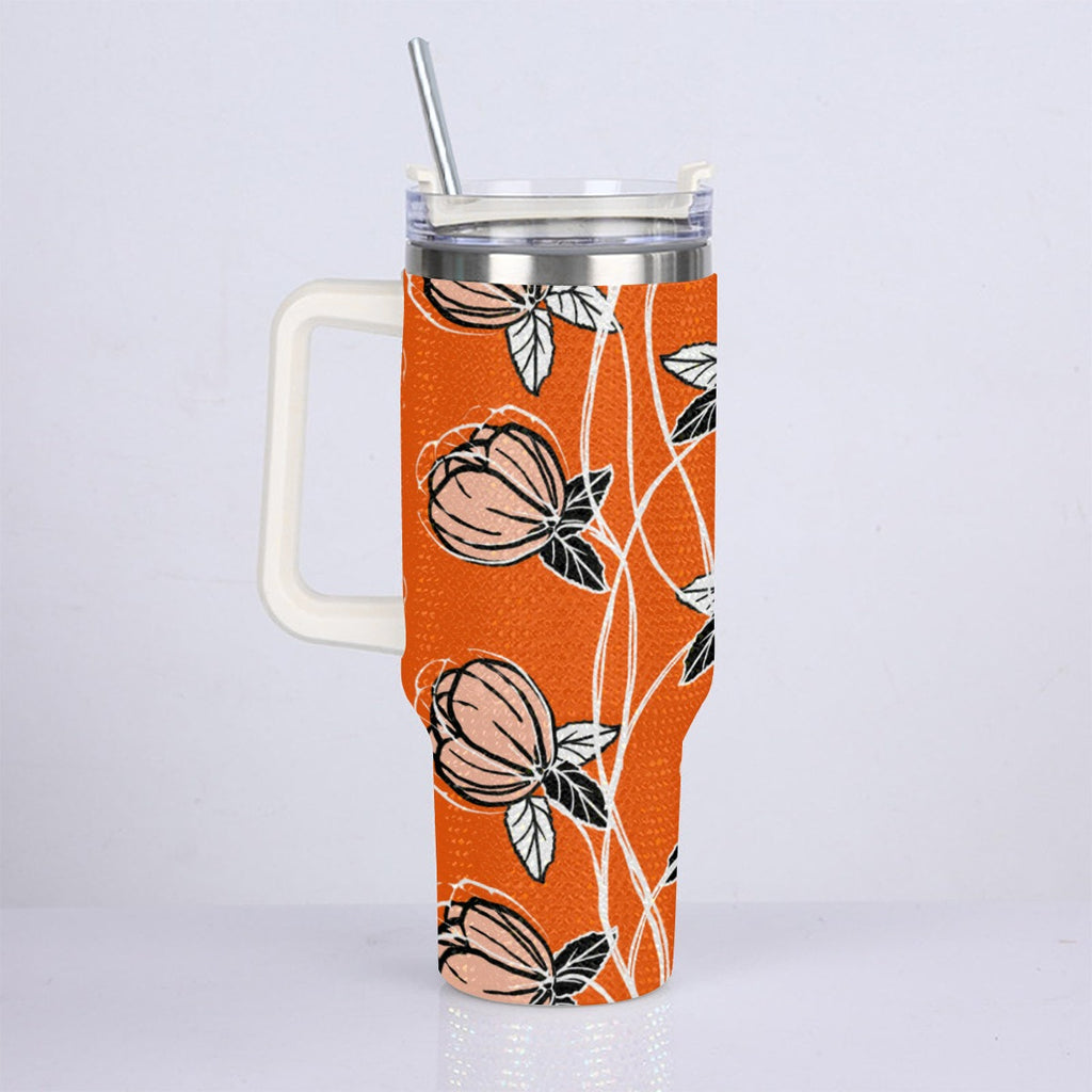 40oz Diamond Cup With Stainless Steel Straw