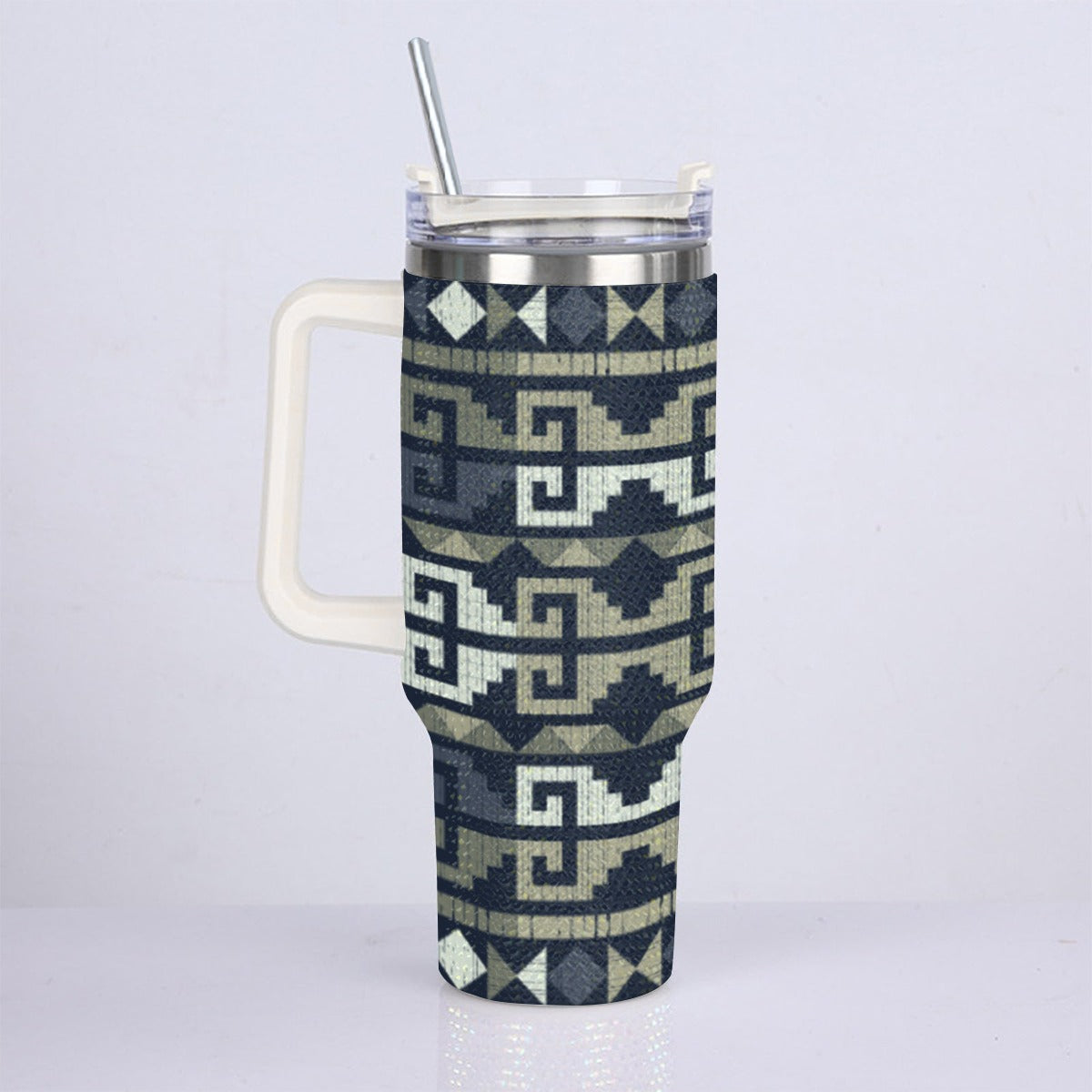 40oz Diamond Cup With Stainless Steel Straw