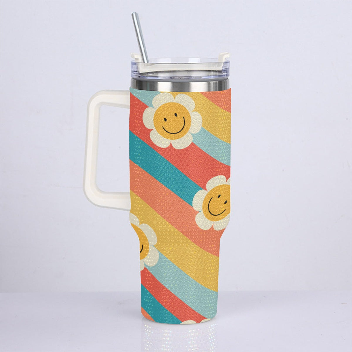 40oz Diamond Cup With Stainless Steel Straw