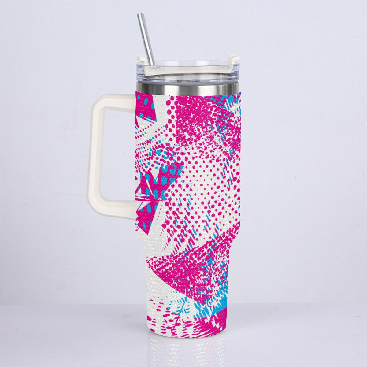 40oz Diamond Cup With Stainless Steel Straw