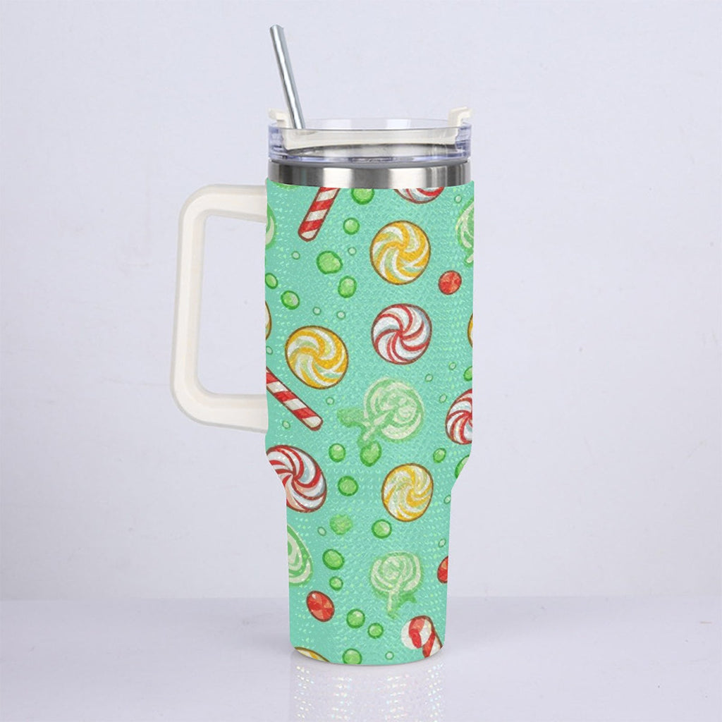 40oz Diamond Cup With Stainless Steel Straw