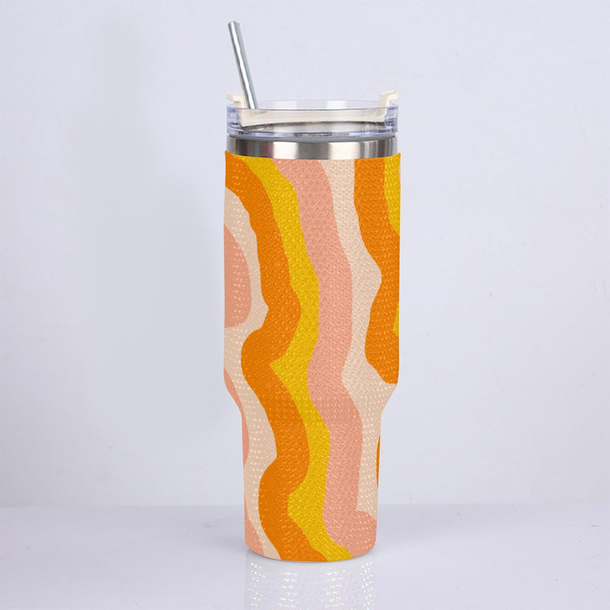 40oz Diamond Cup With Stainless Steel Straw