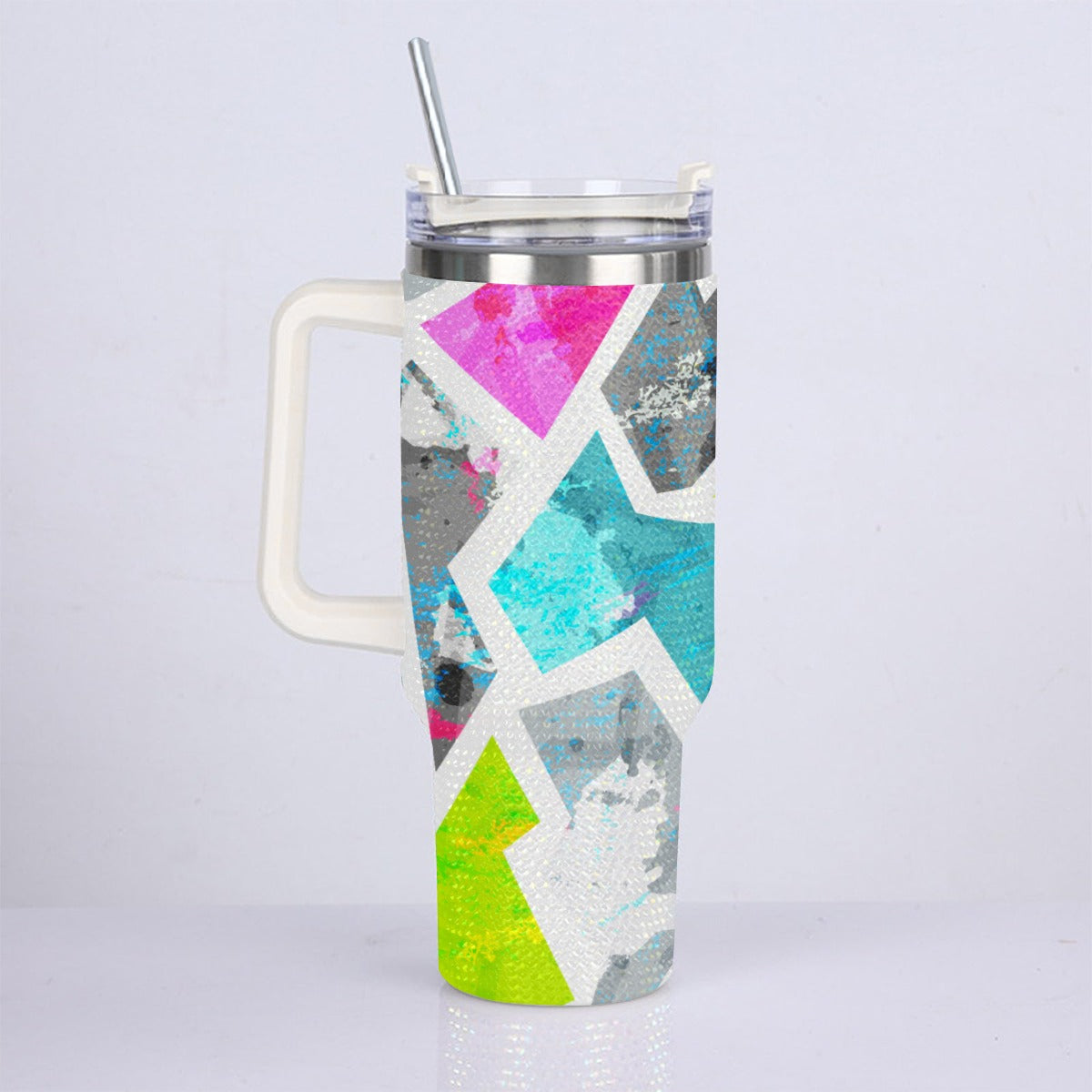 40oz Diamond Cup With Stainless Steel Straw