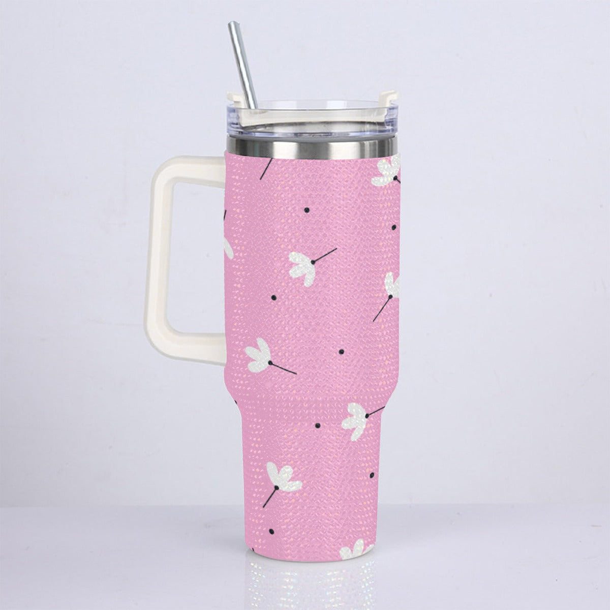 40oz Diamond Cup With Stainless Steel Straw