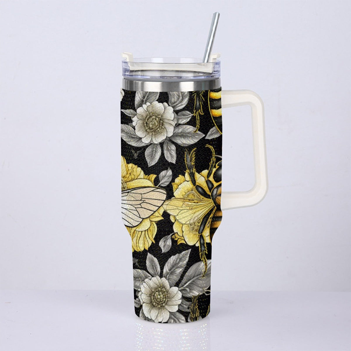 40oz Diamond Cup With Stainless Steel Straw