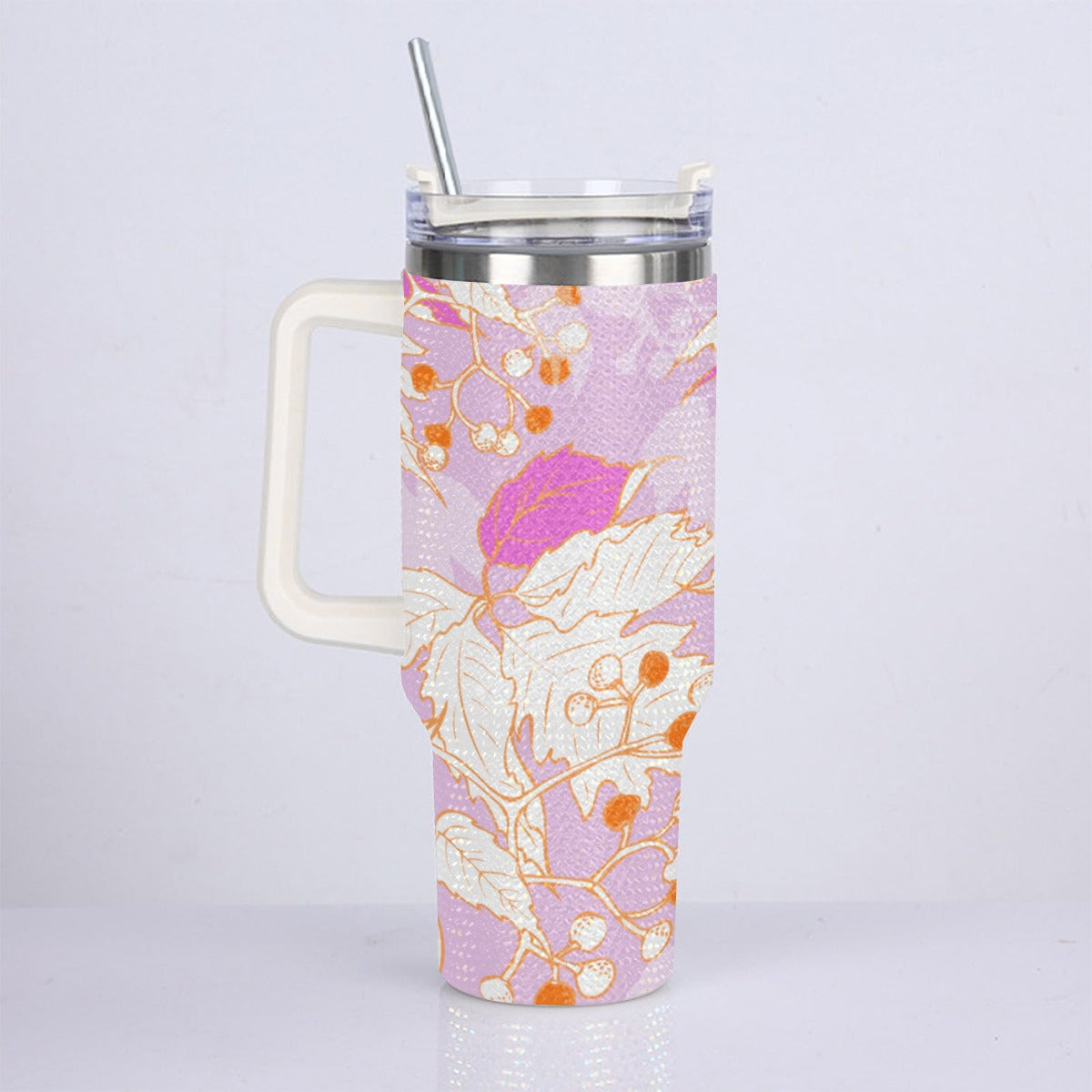 40oz Diamond Cup With Stainless Steel Straw