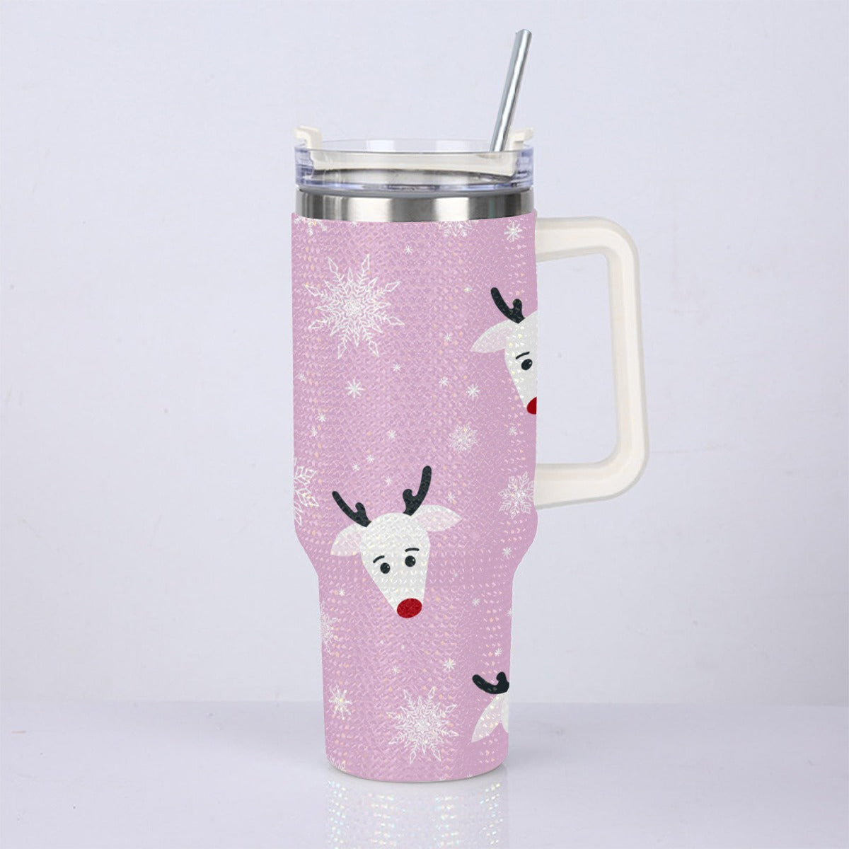 40oz Diamond Cup With Stainless Steel Straw