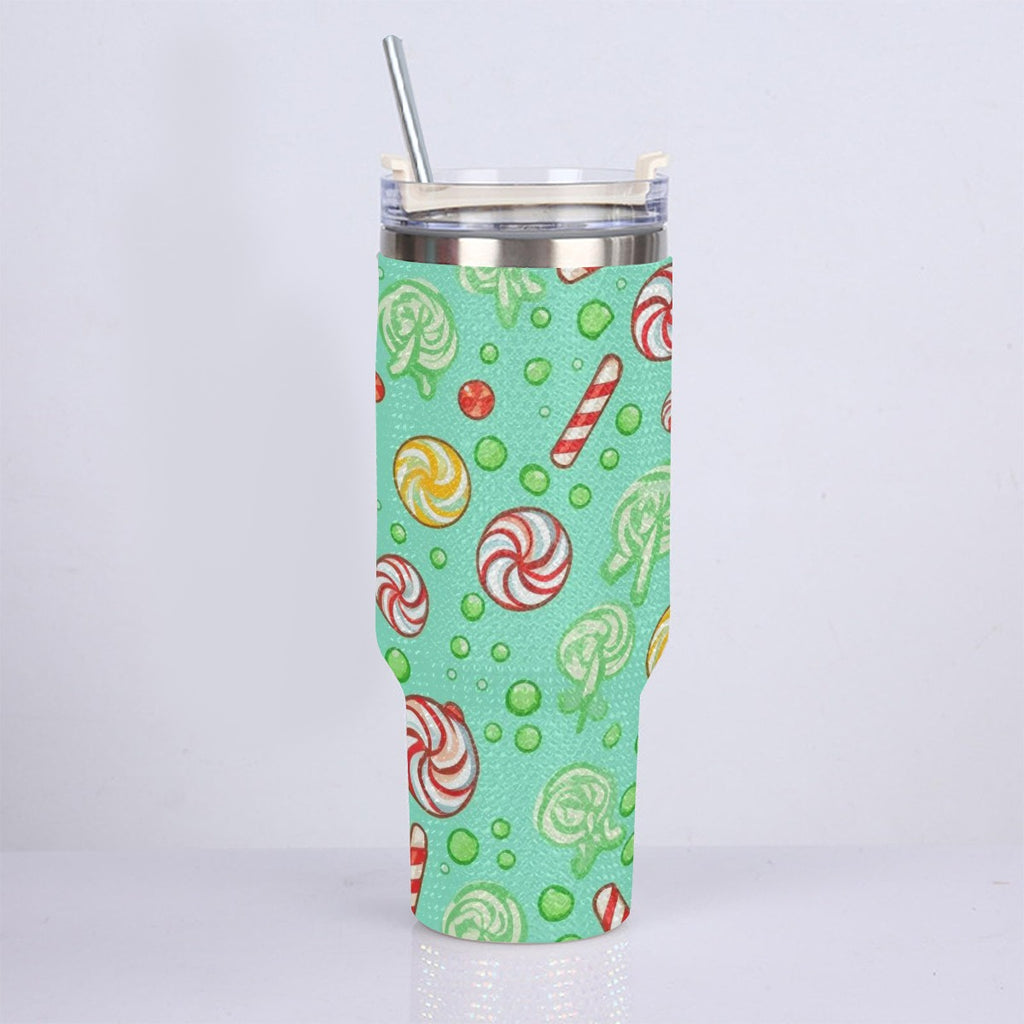 40oz Diamond Cup With Stainless Steel Straw