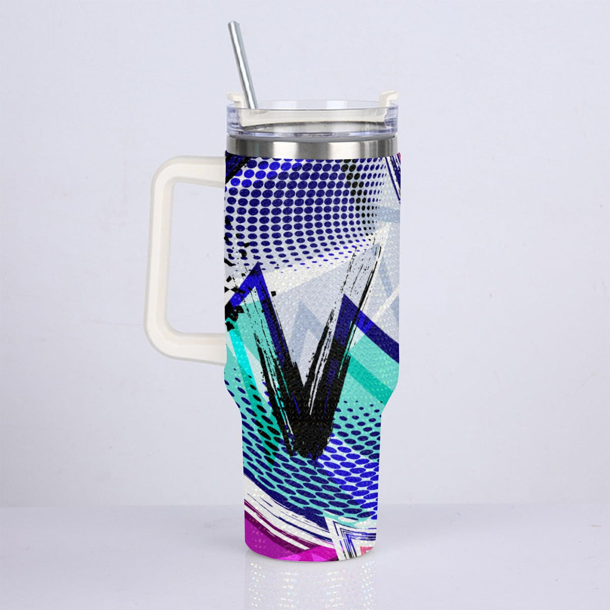 40oz Diamond Cup With Stainless Steel Straw