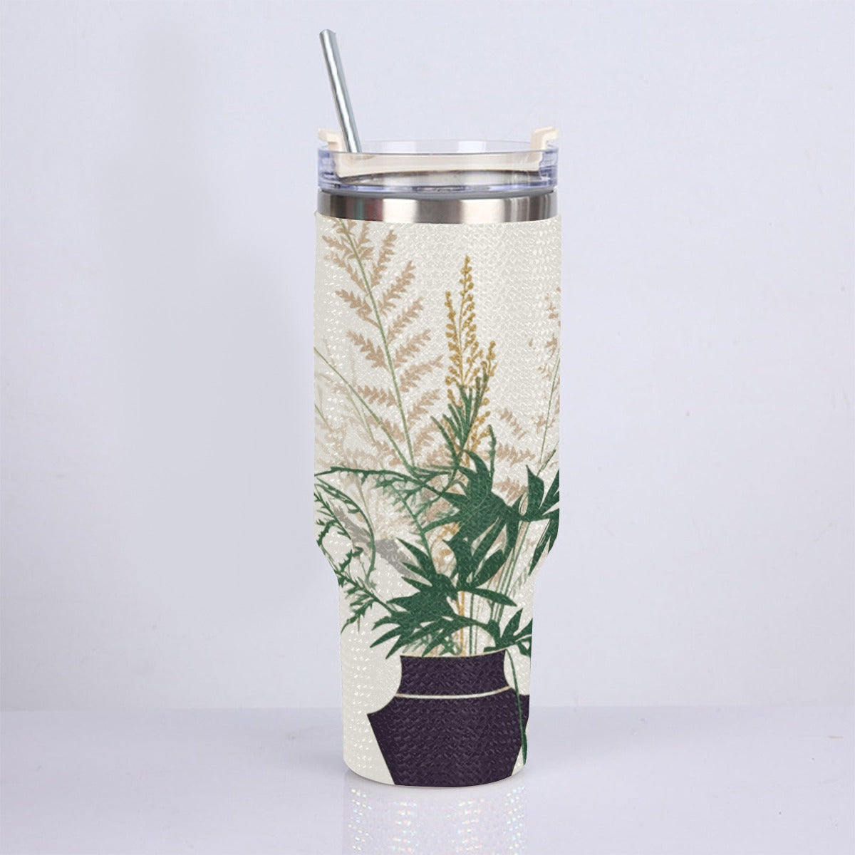 40oz Diamond Cup With Stainless Steel Straw