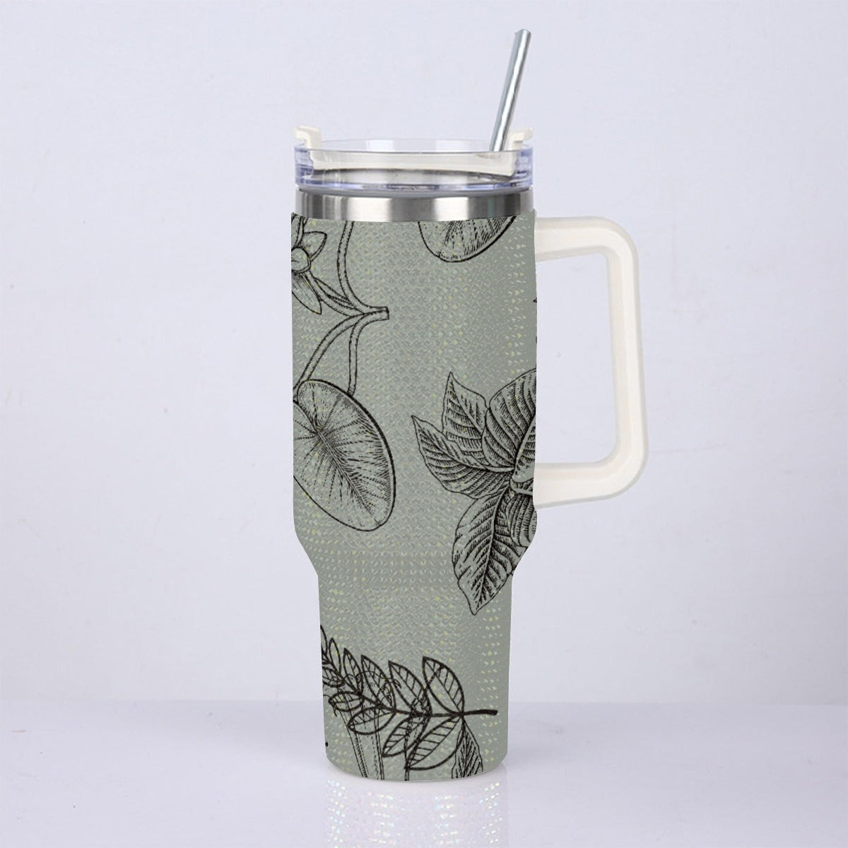 40oz Diamond Cup With Stainless Steel Straw