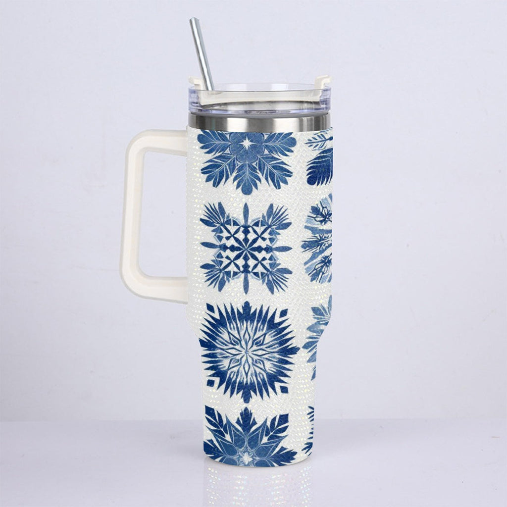 40oz Diamond Cup With Stainless Steel Straw