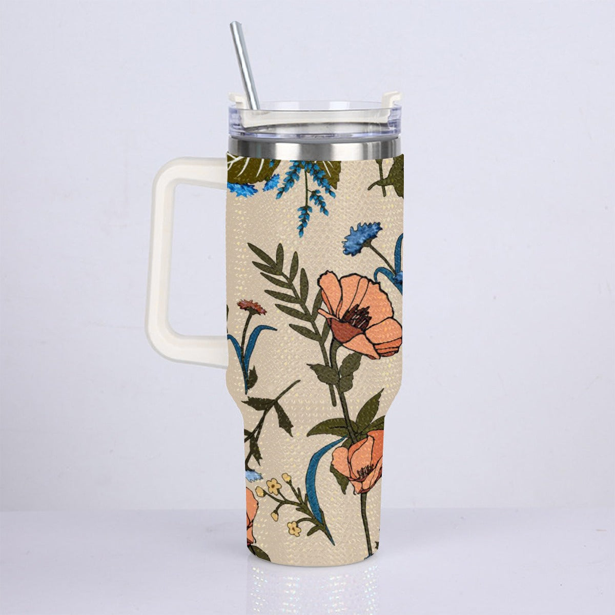 40oz Diamond Cup With Stainless Steel Straw