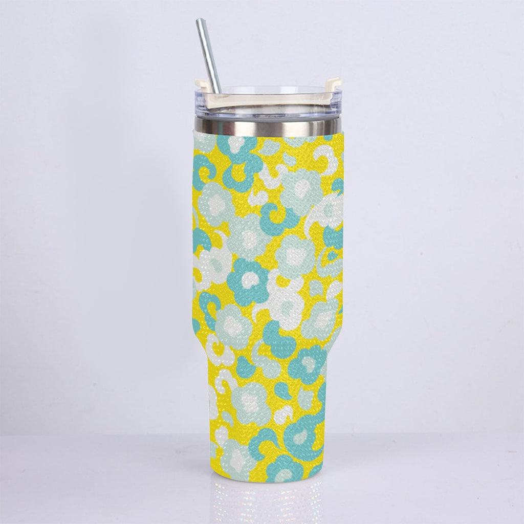 40oz Diamond Cup With Stainless Steel Straw