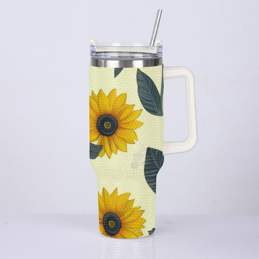 40oz Diamond Cup With Stainless Steel Straw