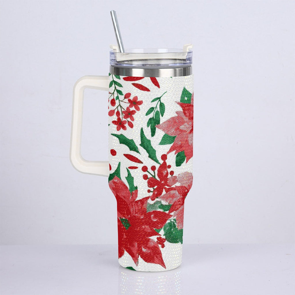 40oz Diamond Cup With Stainless Steel Straw