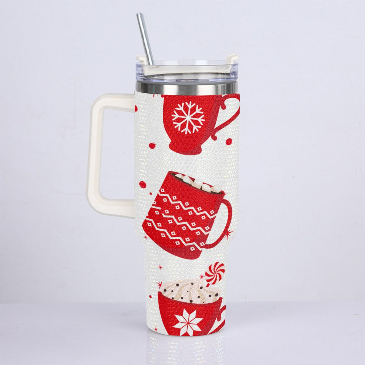 40oz Diamond Cup With Stainless Steel Straw