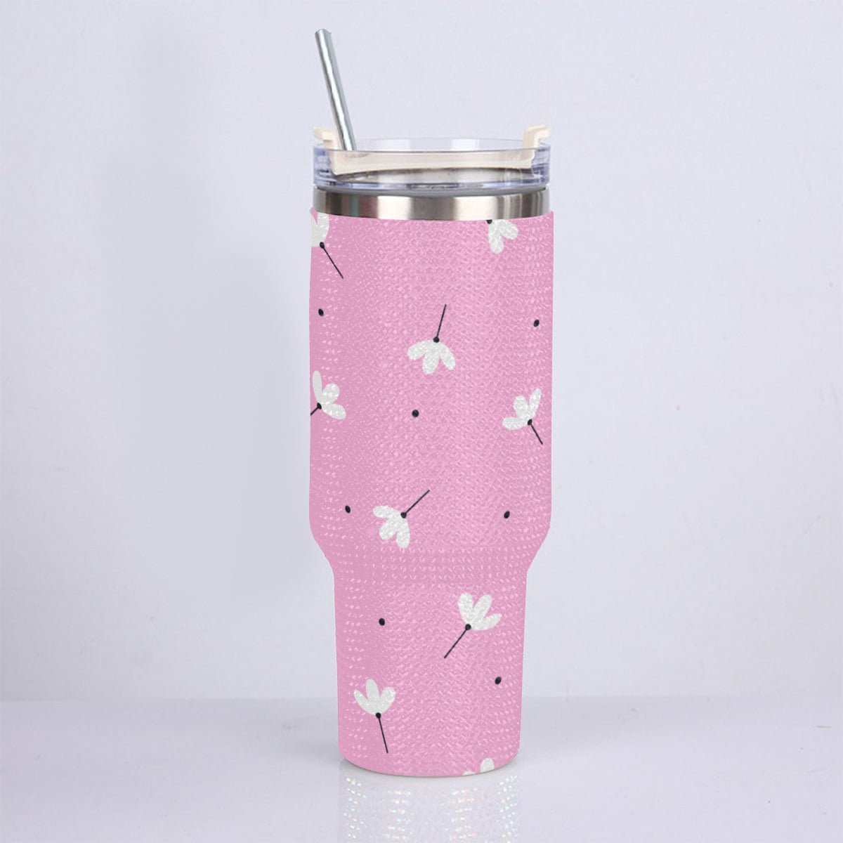 40oz Diamond Cup With Stainless Steel Straw