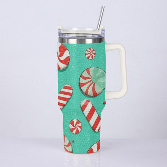 40oz Diamond Cup With Stainless Steel Straw