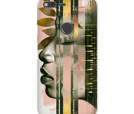 Peach and Gold Abstract Snap Phone Case