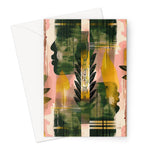 Echos of Duality Golden Pink Reflection Greeting Card