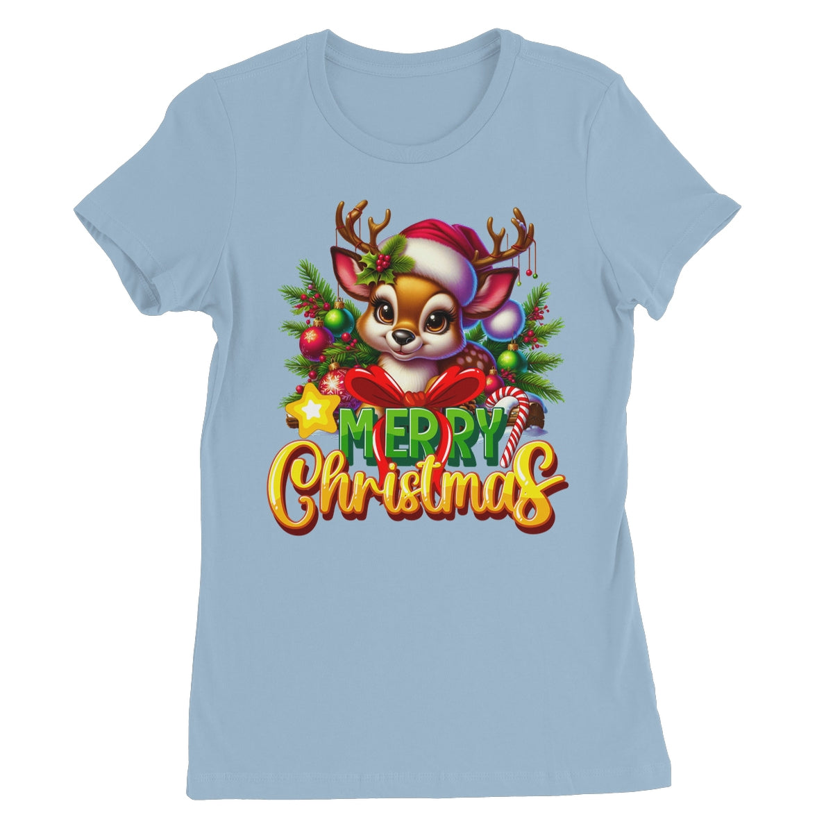 Reindeer Merry Christmas  Women's Favourite T-Shirt