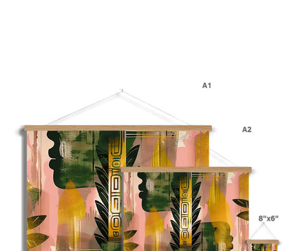 Echos of Duality Golden Pink Reflection Fine Art Print with Hanger