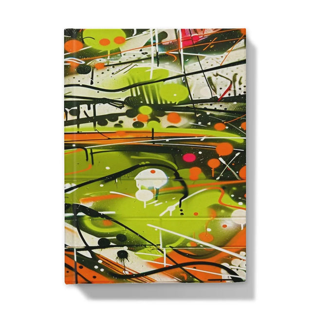 Neon Splatter Symphony: Urban Graffiti Art Hardback Journal - D'Sare