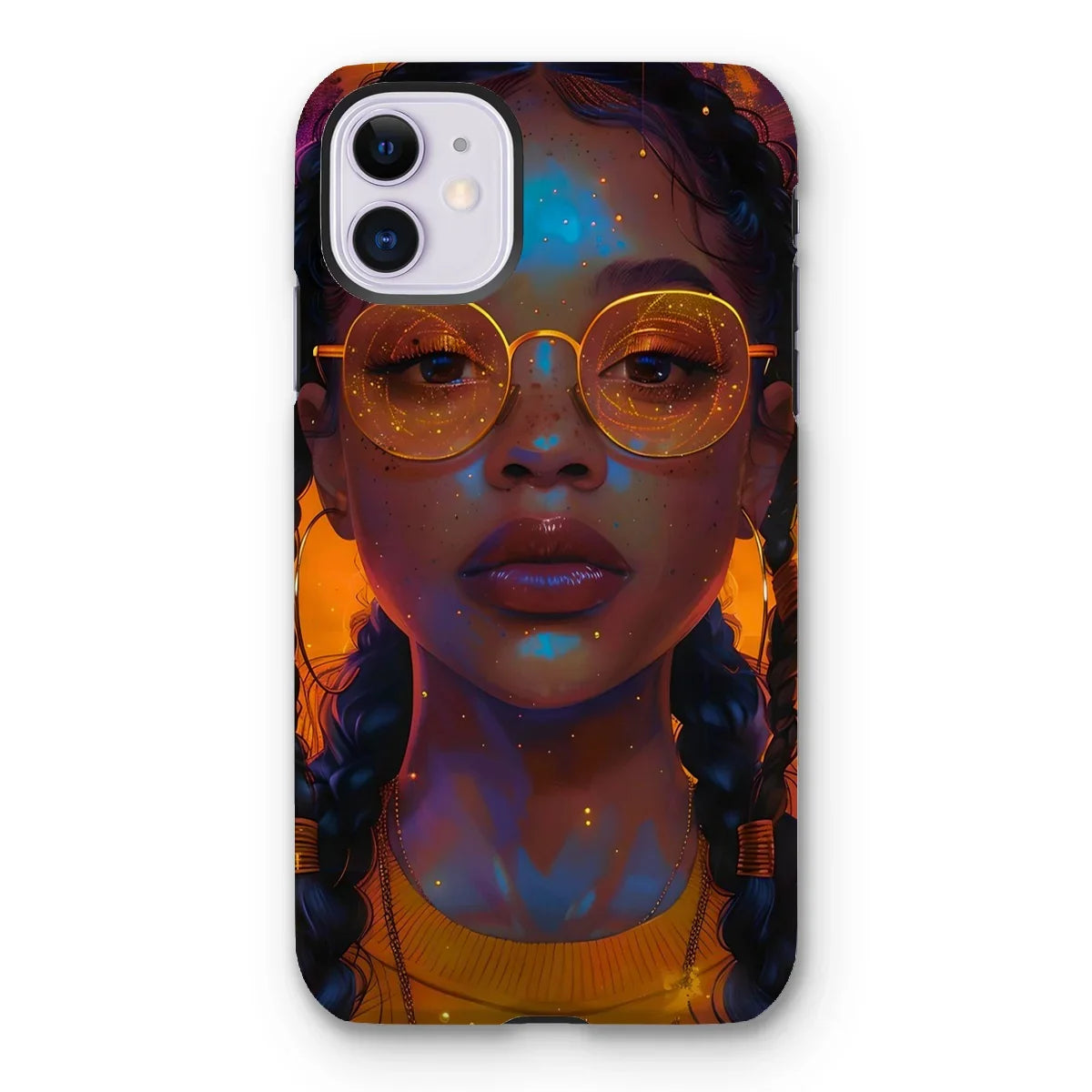 Solar Flare Radiant Soul  Beautiful Black Girl  Tough Phone Case - D'Sare