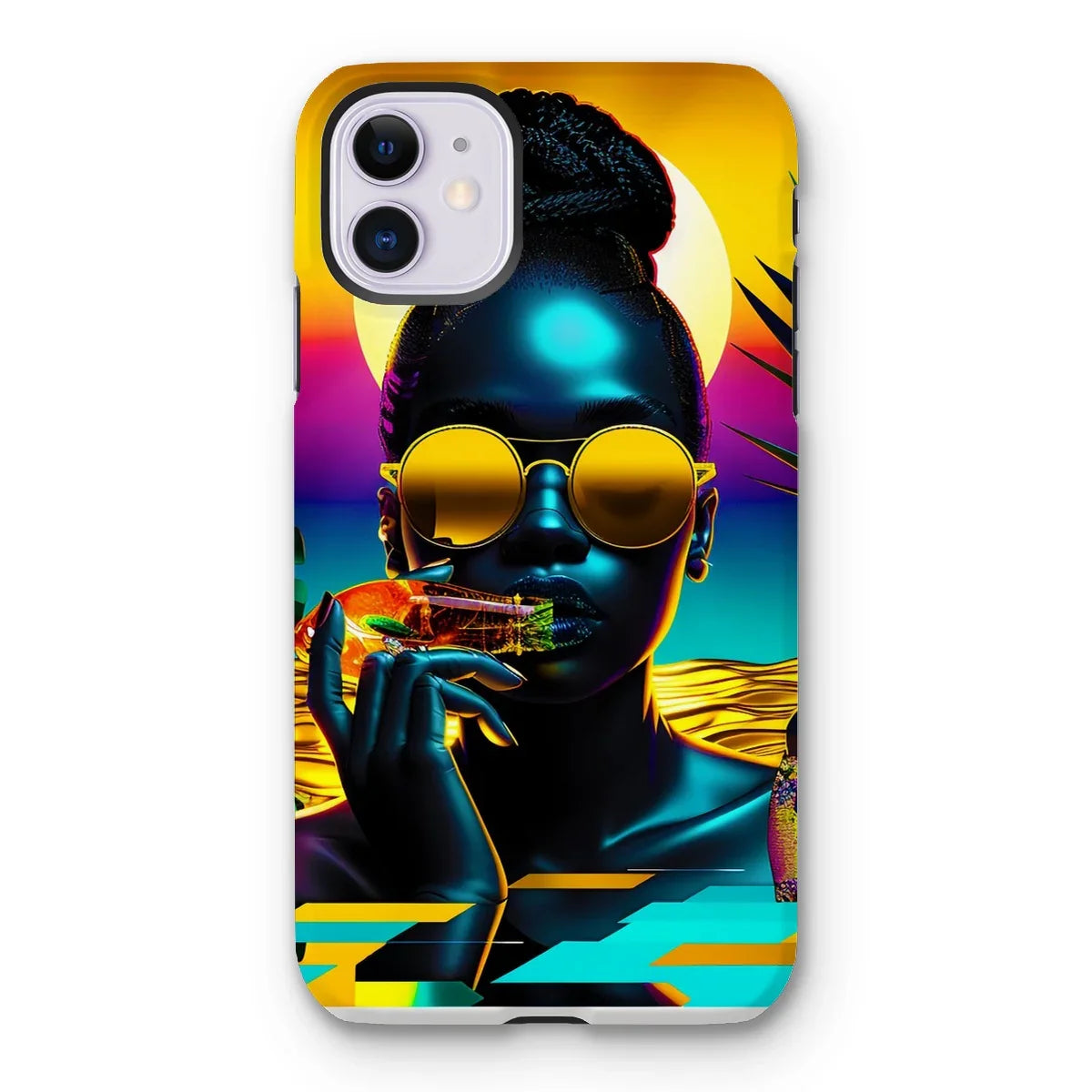 Tropical Sunset Dreams : Neon Vibes  Tough Phone Case - D'Sare