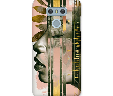 Peach and Gold Abstract Snap Phone Case
