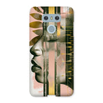 Echoes of Life: Afrocentric Meditation Peach and Gold Abstract Art Eclectic  Snap Phone Case